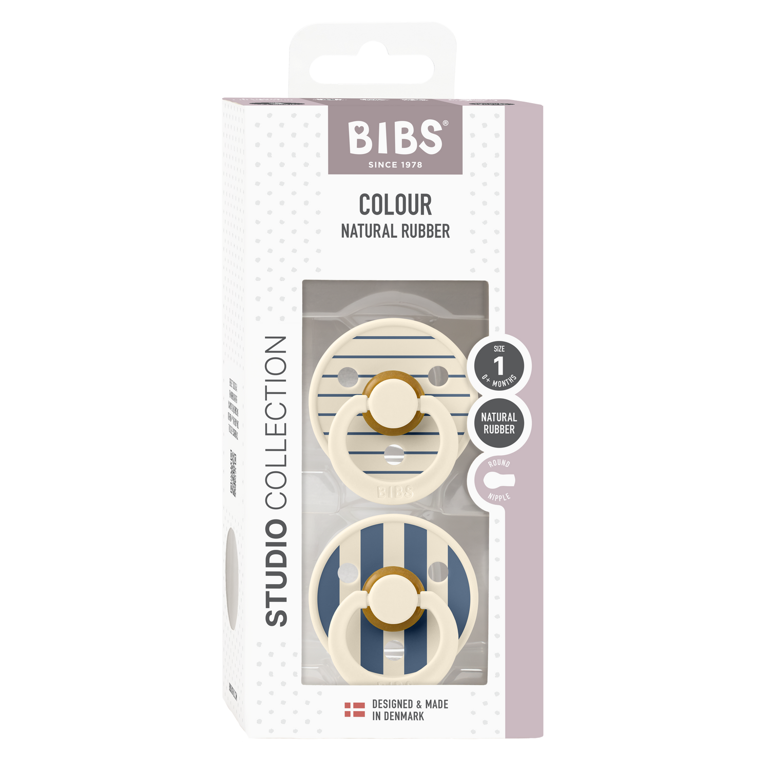 BIBS Studio Collection lutikomplekt suurus 1 (0 - 6 kuud) Pin Steel Blue Mix