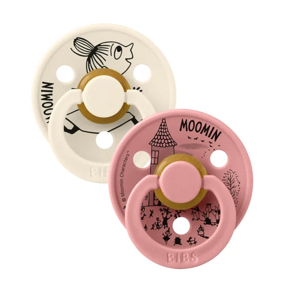 BIBS x MOOMIN čiulptukų rinkinys 2 dydis (6 - 18 mėn.) Little My Dusty Pink/Ivory