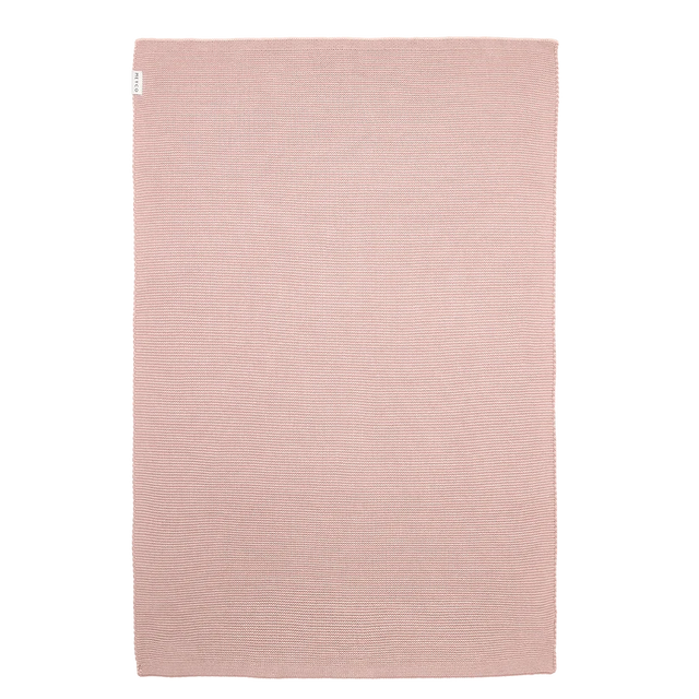 Meyco Baby megztas medvilninis pledas Stripe, 75 × 100 cm, Purple Pink / Soft Pink