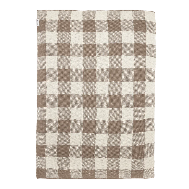 Meyco Baby megztas medvilninis pledas Block, Dark Taupe, 75 x 100 cm