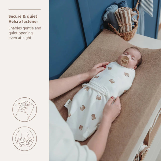 Meyco Baby kūdikio vystymo miegmaišis 0–3 mėn., Bear Multicolour – TOG 1.0
