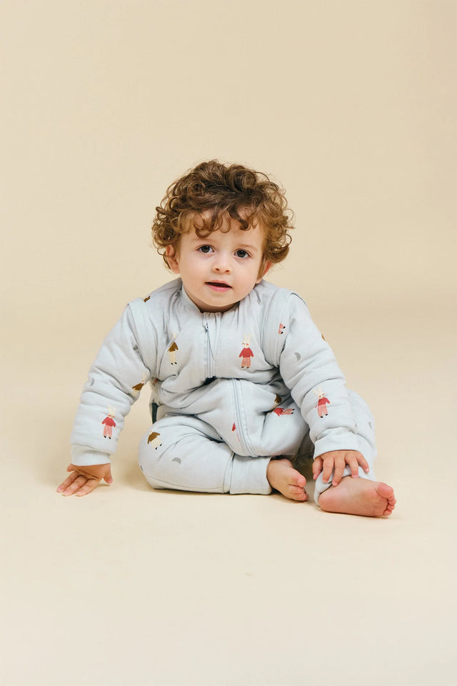 Molis&Co pižama - miegmaišis su rankovėmis, kojytėmis ir atverčiamomis kojinėmis TOG 2.5 Sleepy Bunnies