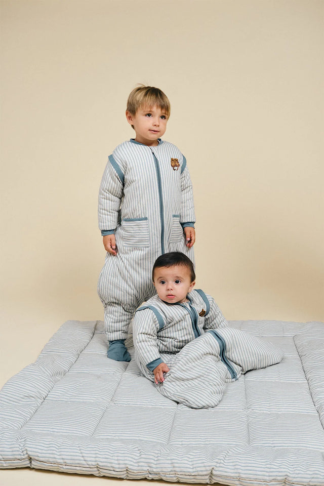 Molis&Co kūdikio miegmaišis su nusegamomis rankovėmis TOG 2.5 Blue Stripes
