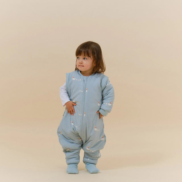 Molis&Co pižama - miegmaišis su rankovėmis, kojytėmis ir atverčiamomis kojinėmis TOG 2.5 Duck Family