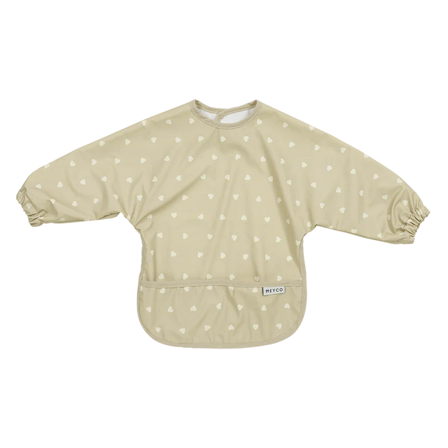 Meyco Baby neperšlampamas seilinukas su rankovėmis 6–24 mėn., Sweet Heart Sand/Soft Sand