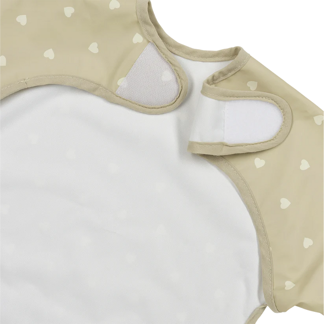 Meyco Baby neperšlampamas seilinukas su rankovėmis 6–24 mėn., Sweet Heart Sand/Soft Sand