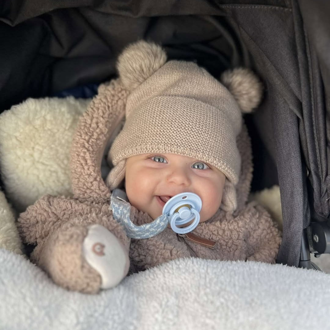 BIBS lutikomplekt suurus 1 (0 - 6 kuud) Iron / Baby Blue