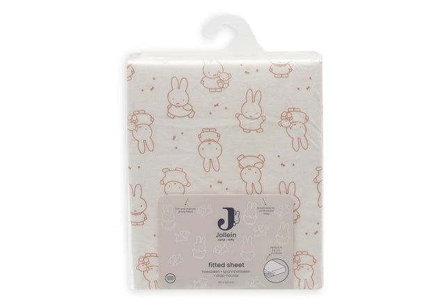 Jollein jersey paklodė su guma Miffy Moments - Light Terra