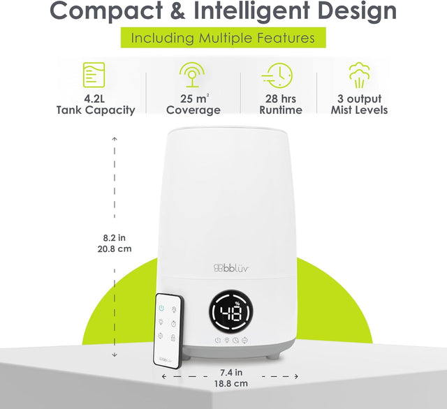 BBLUV Umid 4 in 1 ultraheli õhuniisutaja ja õhupuhasti