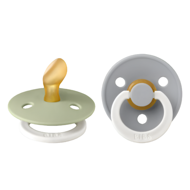 BIBS lutikomplekt, suurus 1 (0-6 helendab pimedas) anatoomiline salvei kuma / pilve kuma