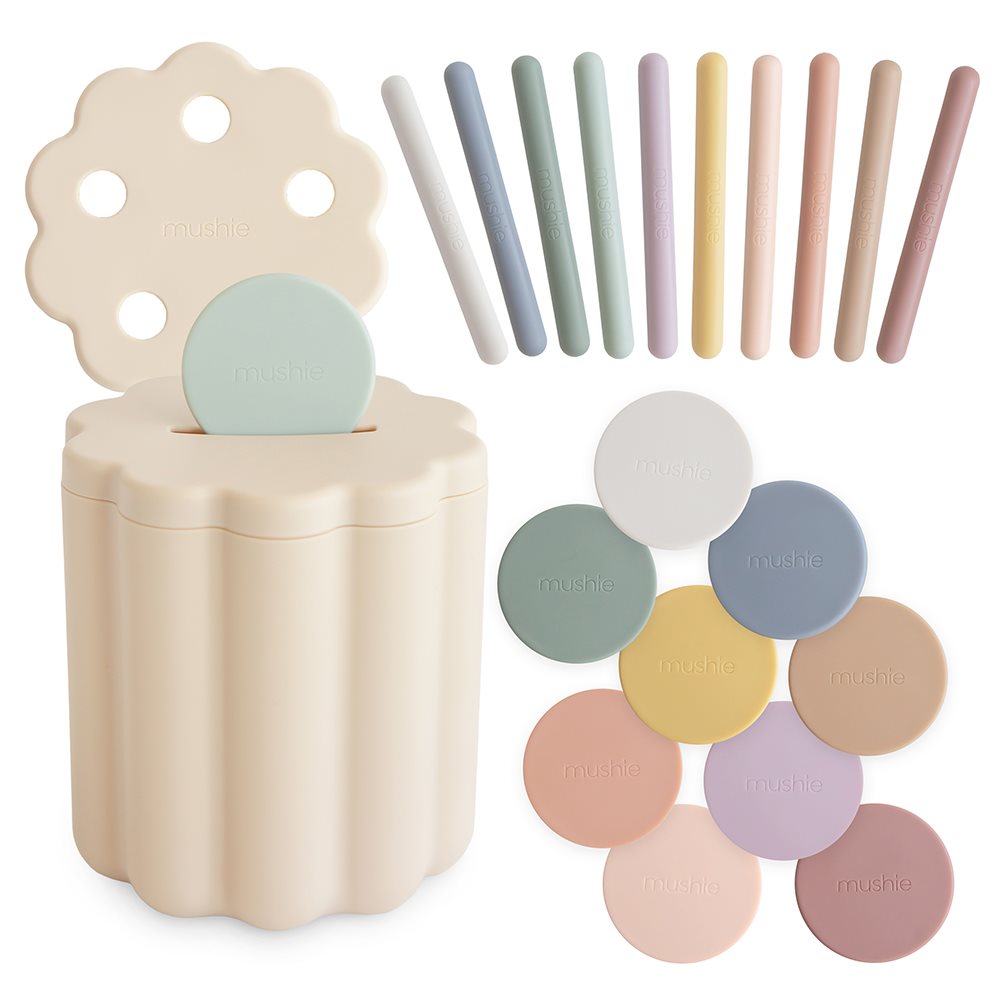 Mushie hariv kuubik kujunditega Shape Sorting Box
