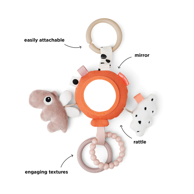 Deer rippuv tegevusmänguasi koos peegliga Happy clouds Papaya