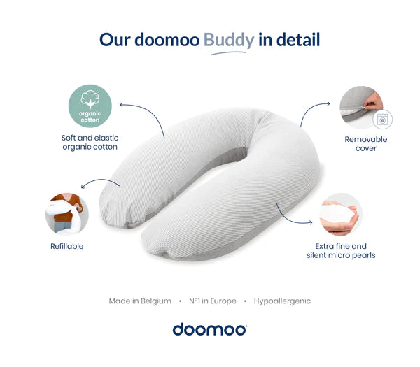 Doomoo Buddy toitmis- ja raseduspadi Leaves Aqua Green