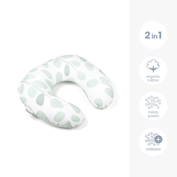 Doomoo Softy toitmispadi Leaves Aqua Green