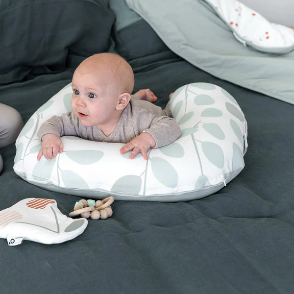 Doomoo Softy toitmispadi Leaves Aqua Green