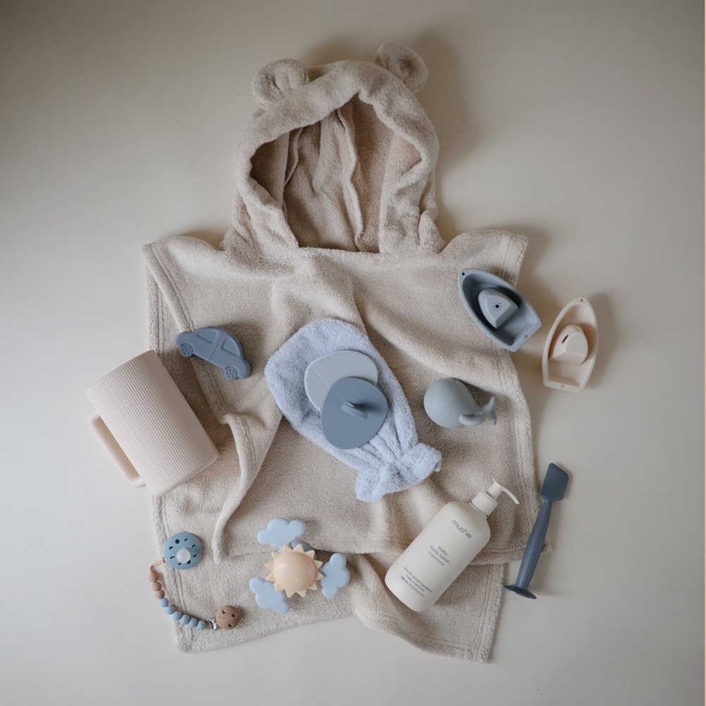 Deer pontšo tehtud – GOTS Wally Powder kapuutsiga rätik