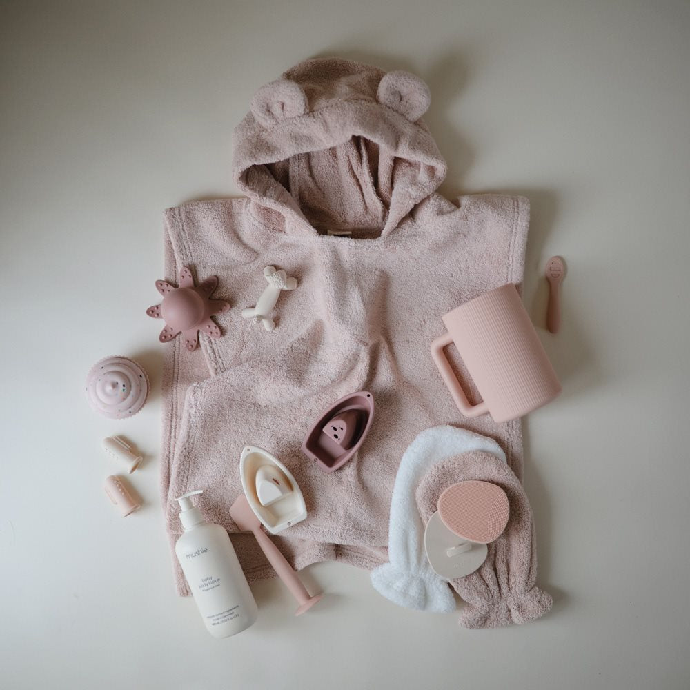 Deer pontšo tehtud – GOTS Wally Powder kapuutsiga rätik