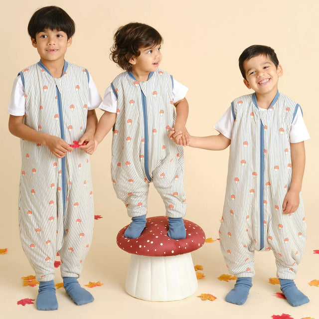 Molis&Co pižama - miegmaišis su kojytėmis ir atverčiamomis kojinėmis TOG 1 Mushrooms