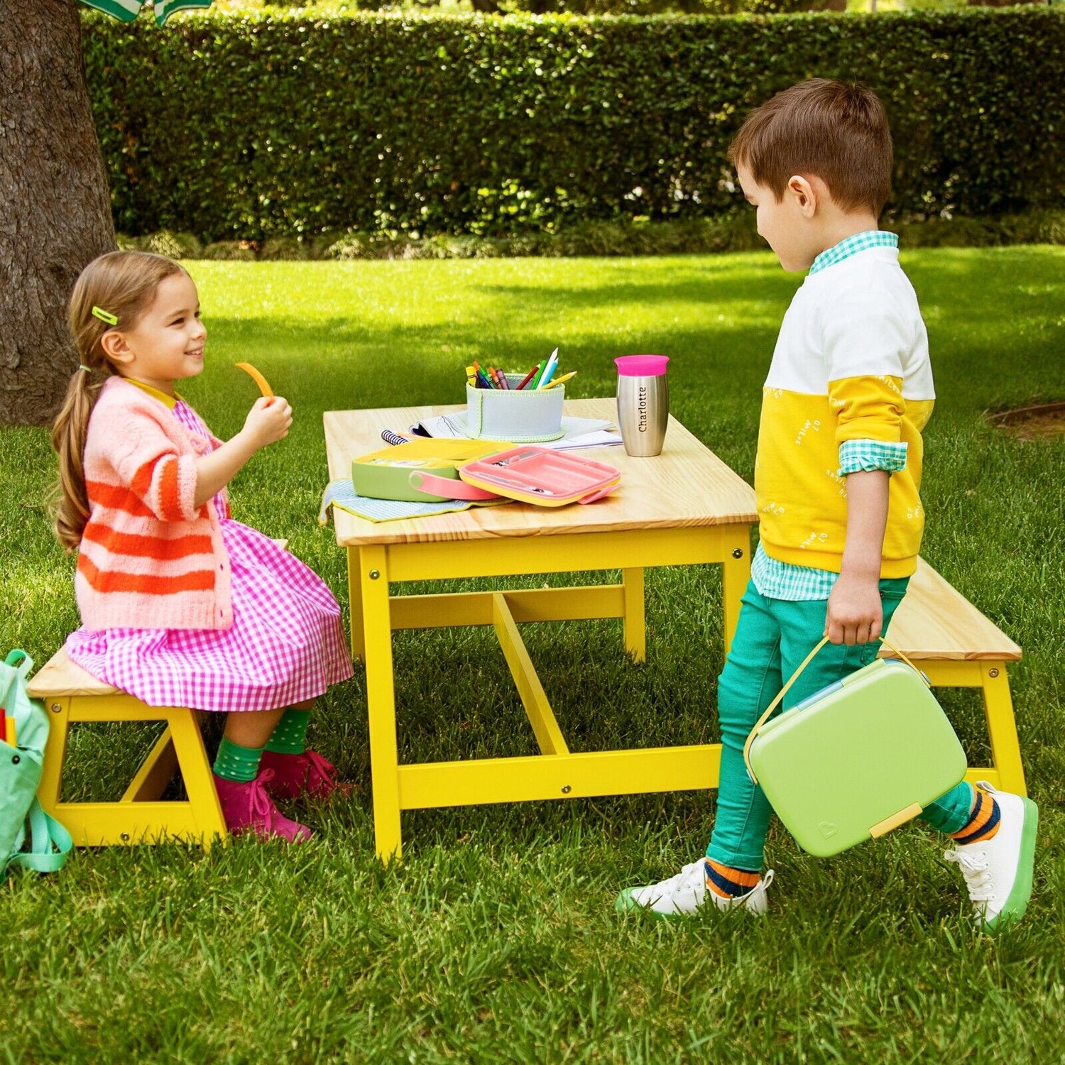 Munchkini lõunakarp koos sektsioonidega Bento Box (roheline)