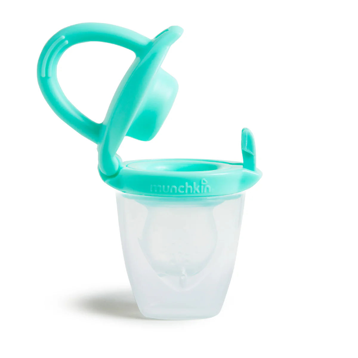 Munchkini silikoonist värske toidu söötja kaanega piparmünt