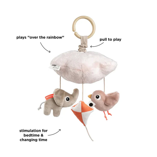 Deer muusikaline karussell peegliga "Sleepy" (sinine)