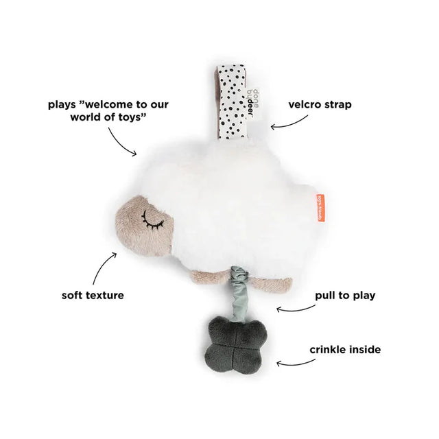 Deer muusikaline karussell peegliga "Sleepy" (sinine)