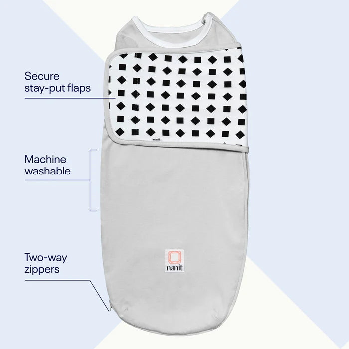 Nanit Breathing Wear Swaddle nutikas magamiskott (0-3 kuud) (valge)