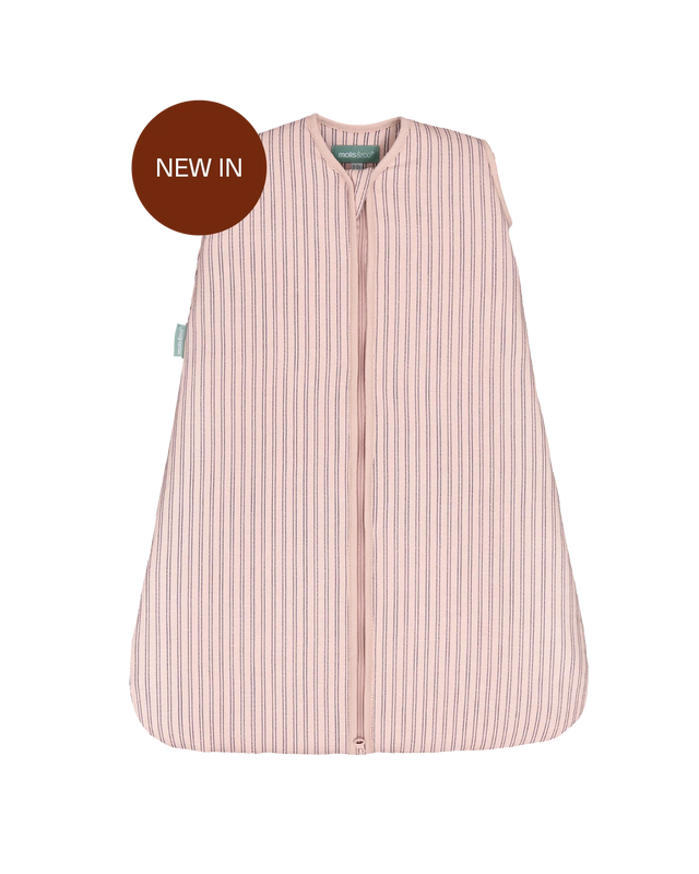 Molis&Co kūdikio miegmaišis TOG 2.5 Navy and Pink Stripes