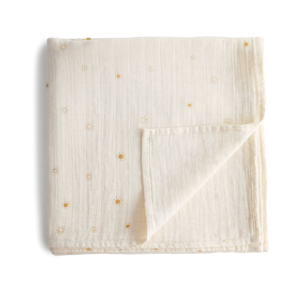 Mushie orgaaniline puuvillane musliinmähe päike