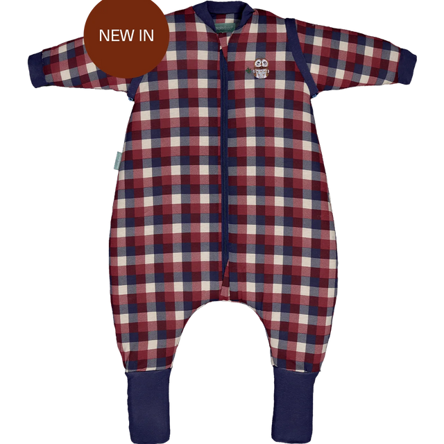 Molis&Co pižama - miegmaišis su rankovėmis, kojytėmis ir atverčiamomis kojinėmis TOG 2.5 Vichy red and blue