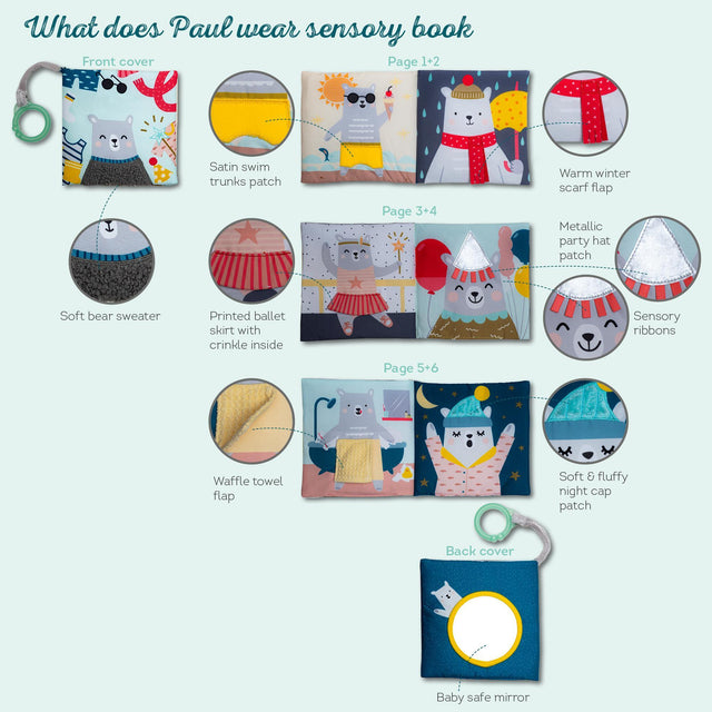 Taf Toys kahepoolne pehme raamat väikelastele "Lugu"