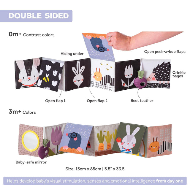 Taf Toys kahepoolne pehme raamat väikelastele "Lugu"