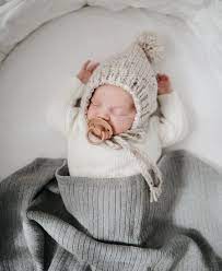 Mushie Knitted Plaid Ribbed Smoke