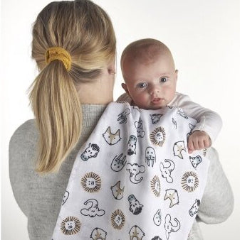 Meyco Baby marliniai muslino vystyklai Animal Multicolour, 70×70 cm, 3 vnt.