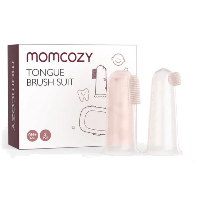 Momcozy kūdikių dantų šepetėlis ant piršto, 2 vnt.