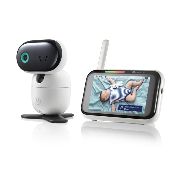 Motorola Nursery PIP1710C išmanioji vaizdo auklė su 5″ monitoriumi, Wi-Fi ir AI verkimo atpažinimu