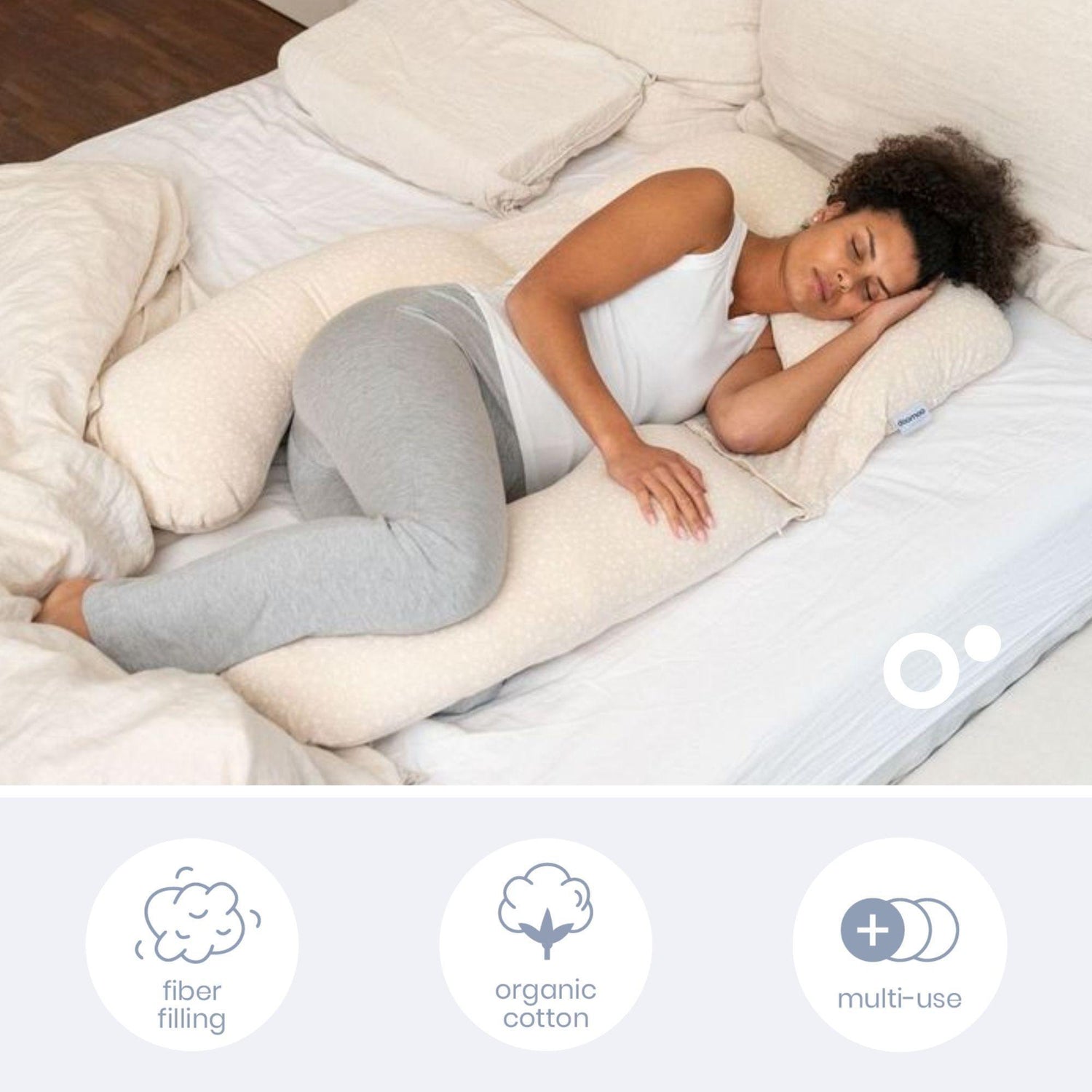 Doomoo Comfy Big toitmis- ja raseduspadi Tetra Grey