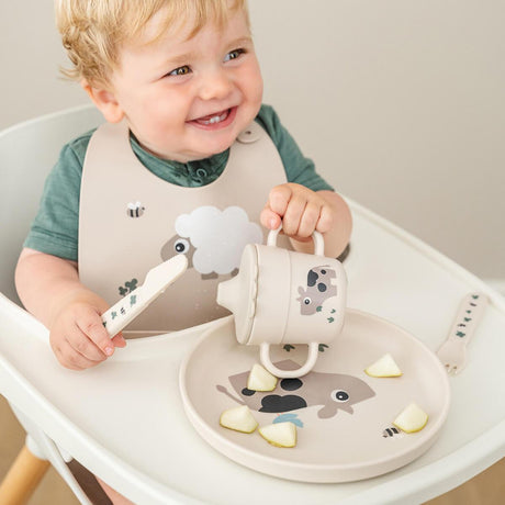 Valmistanud Deer libisemisvastane plaat Foodie Happy clouds Pulber