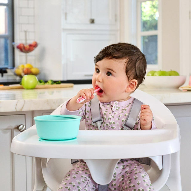 Munchkini eriti pehmed silikoonist söögilusikad (roosa ja lilla)