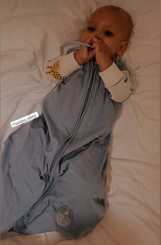 Natulino NATURALS kahekihiline beebi magamiskott GOTS (taevasinine)