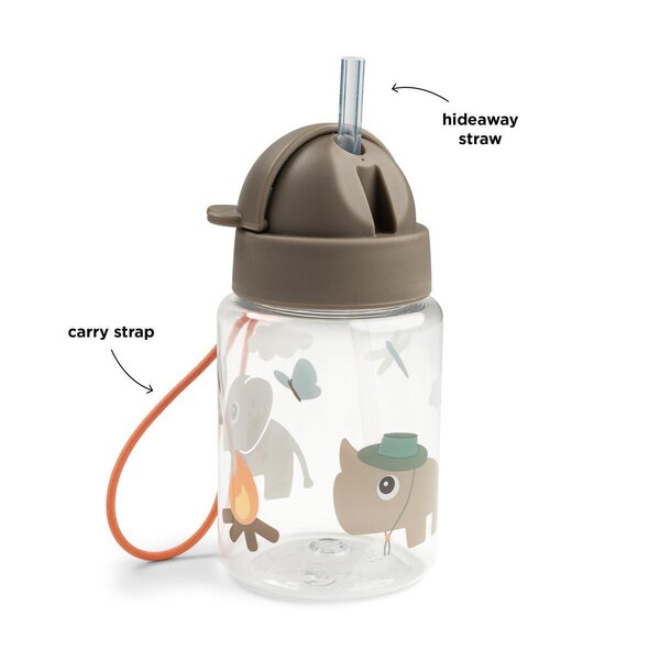 Done by Deer gertuvė su šiaudeliu Tiny Trails Sand, 280 ml