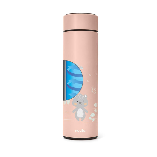 Nuvita nerūdijančio plieno termogertuvė su LED termometru English Rose, 500 ml