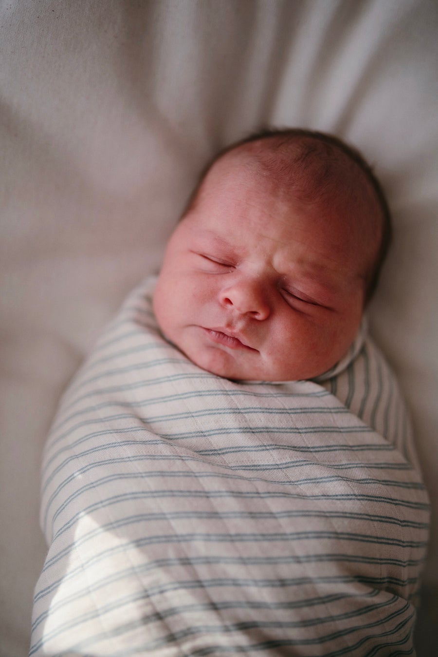 Mushie musliinmähe orgaanilisest puuvillast Blue Stripe