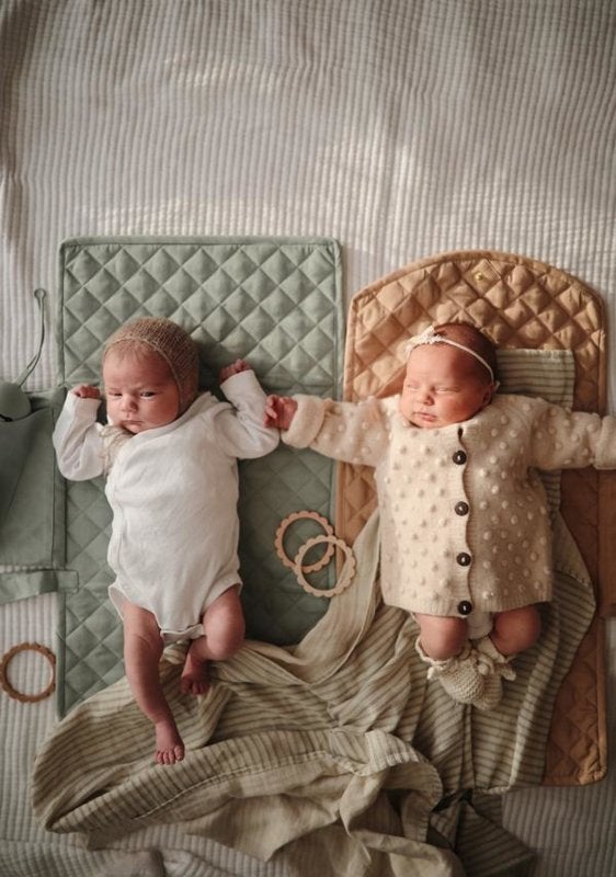 Mushie orgaaniline puuvillane musliinmähe karamelli täpid