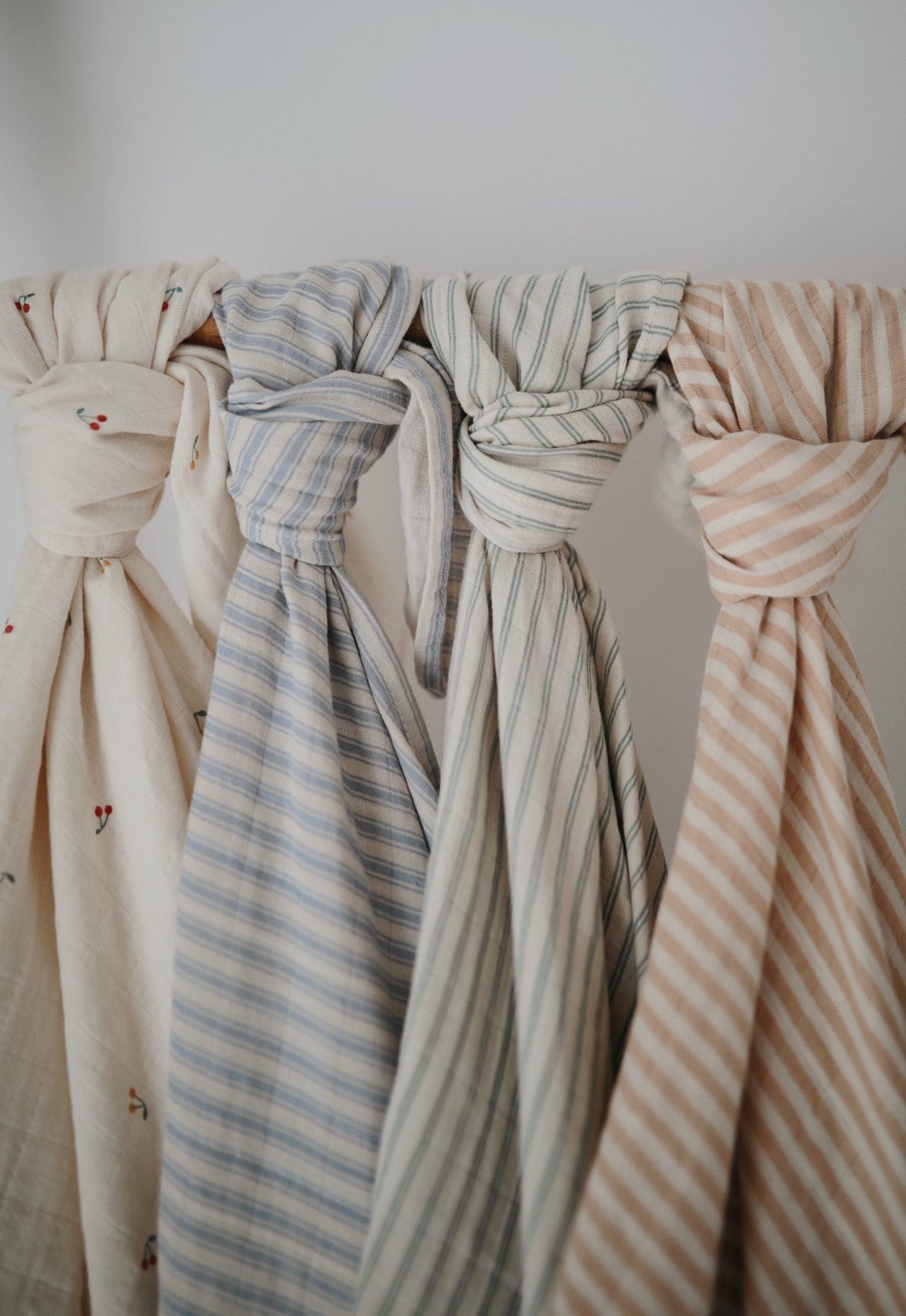 Mushie musliinmähe orgaanilisest puuvillast Blue Stripe