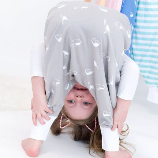 Natulino LITTLE WALKERS kolmekihiline beebi magamiskott Animals Grey & White