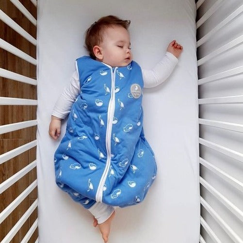 Natulino LITTLE WALKERS kolmekihiline beebi magamiskott Animals Grey & White