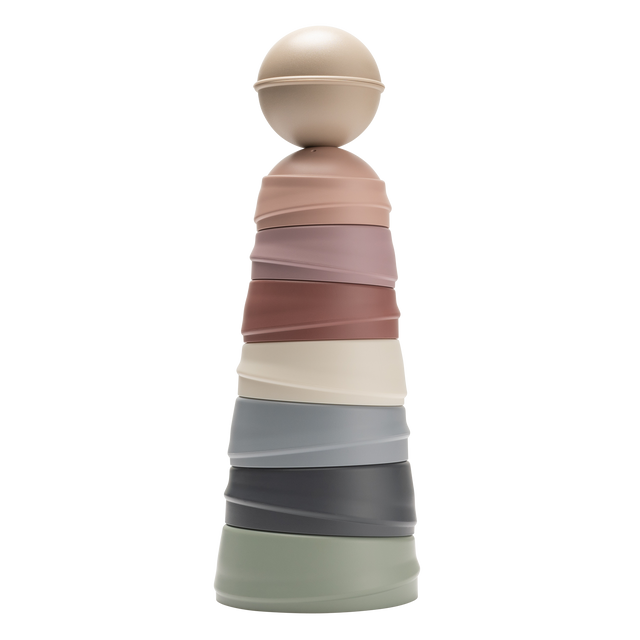 BIBS hariv mänguasjade kiiktorn Pastell Rainbow