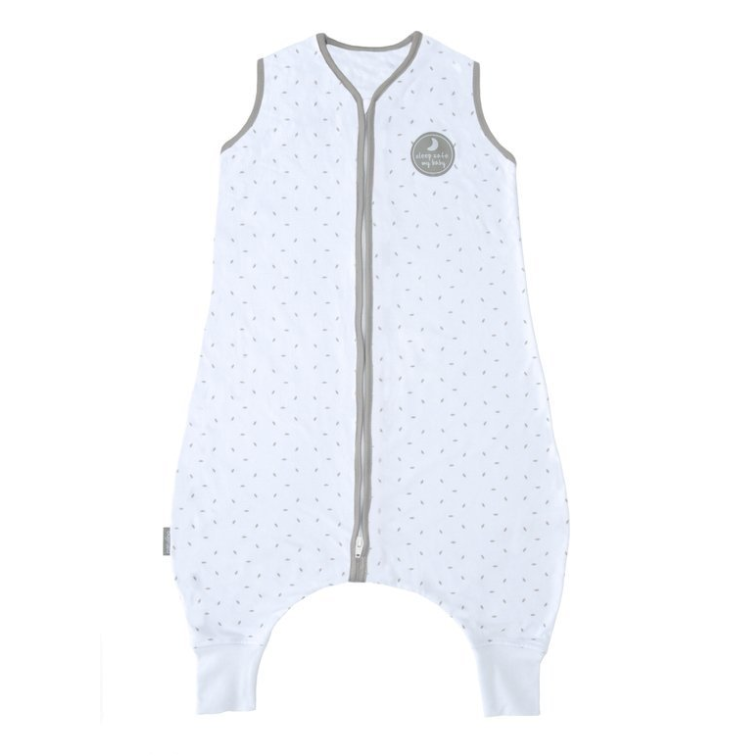 Natulino LITTLE WALKERS kolmekihiline beebi magamiskott White Little Grey Leaves & Warm Grey