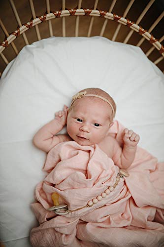 Mushie orgaaniline puuvillane musliinmähe Rose Vanilla